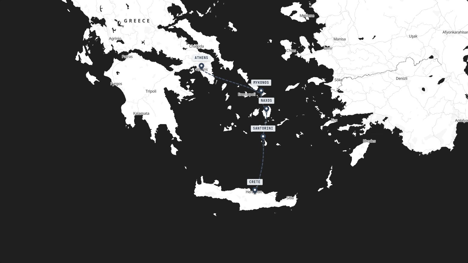 The Blueprint look on a route from Athens to Crete