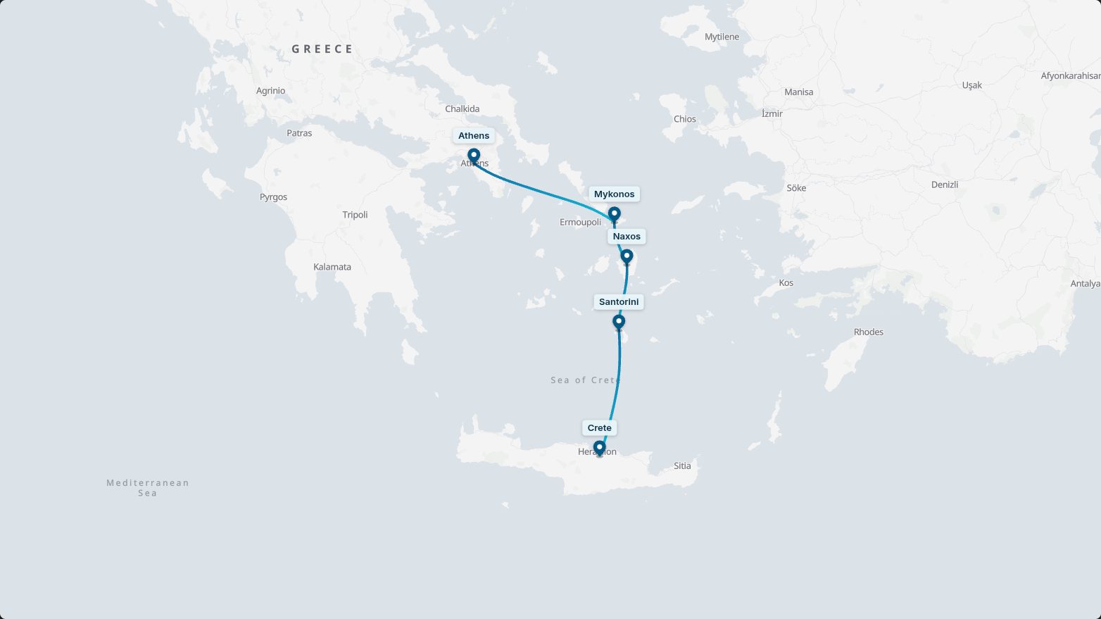 The Corporate look on a route from Athens to Crete
