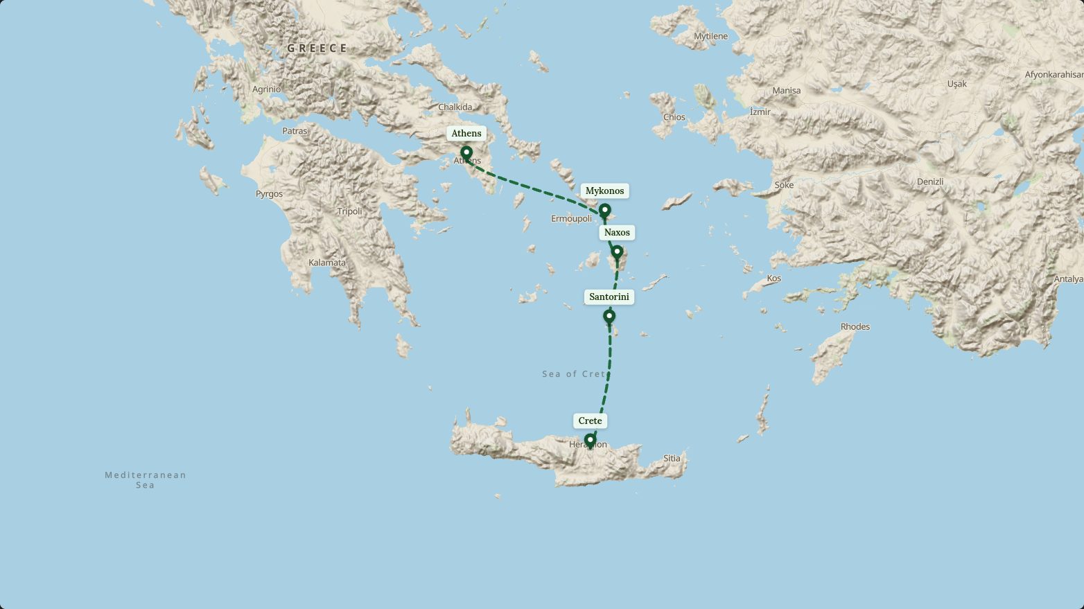 The Summit look on a route from Athens to Crete