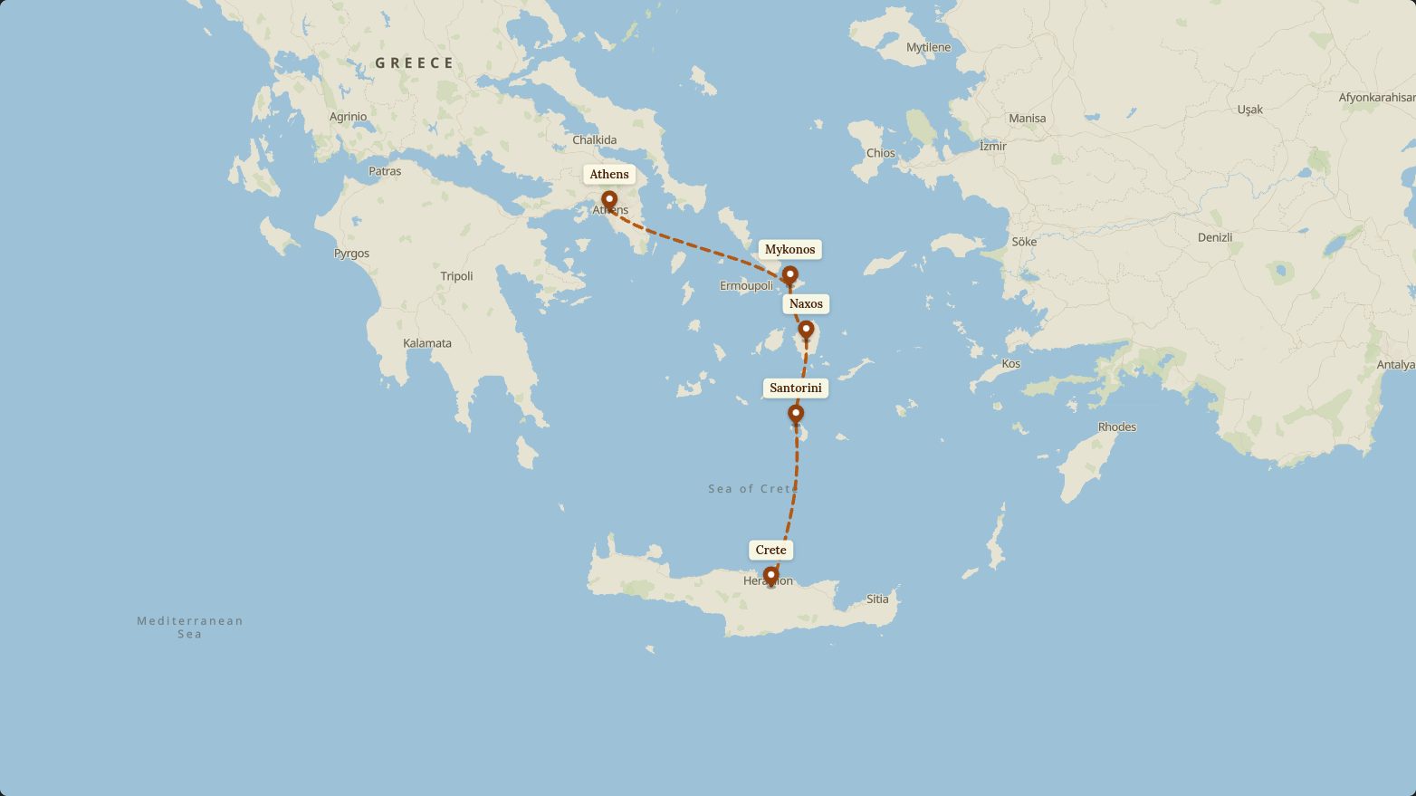 The Terra Trek look on a route from Athens to Crete