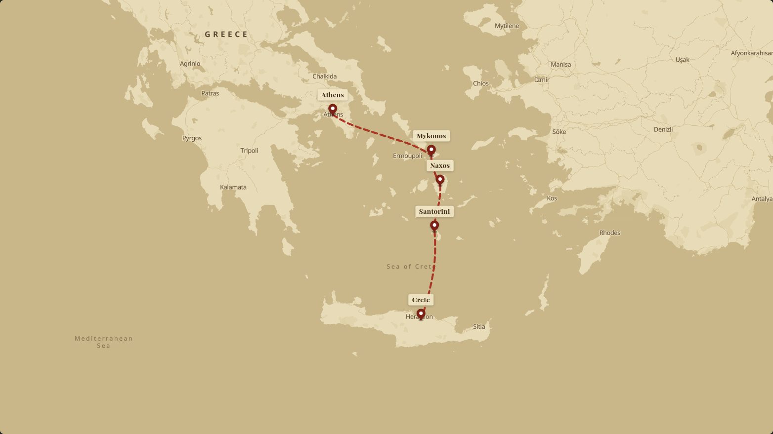 The Vintage Explorer look on a route from Athens to Crete