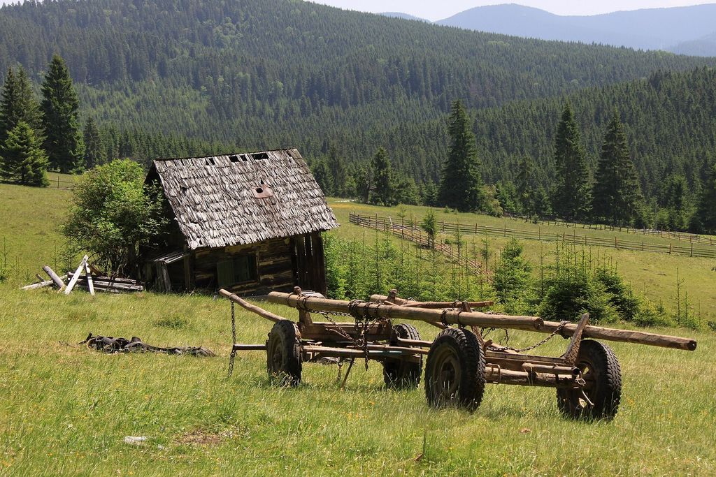 Mountain pastures at the Tihuța (Borgo) Pass