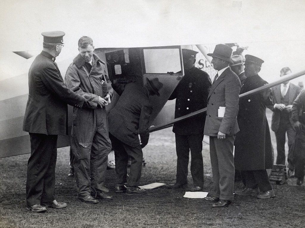 Lindbergh at Roosevelt Field, 1927