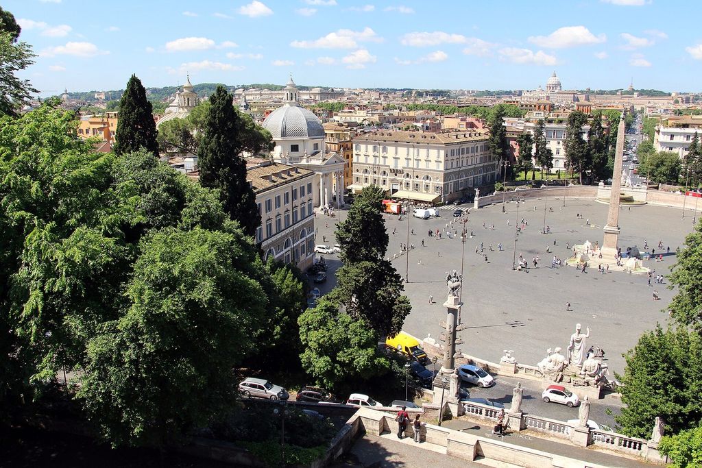 Piazza del Popolo from the Pincio, Rome
