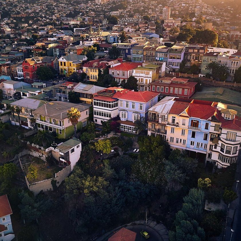 Colourful hills of Valparaíso, Chile