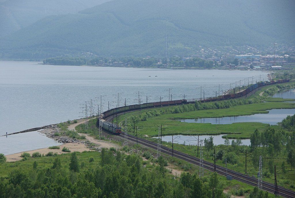 Trans-Siberian line at Lake Baikal