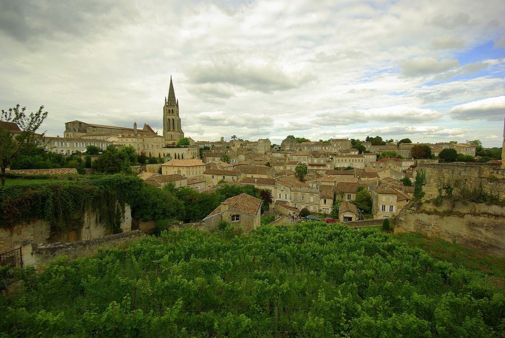 Saint-Émilion and the bell tower of its monolithic church