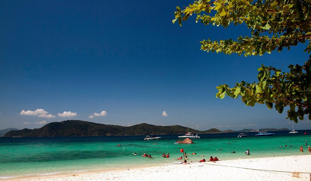 White-sand beach on Coral Island (Ko He), Phuket