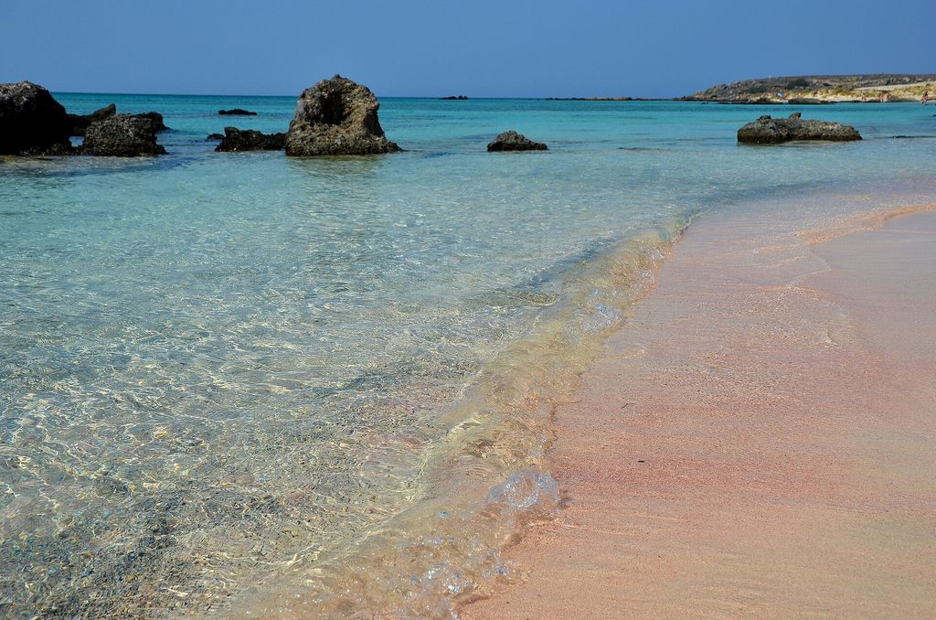 Elafonissi's pink sand and turquoise water