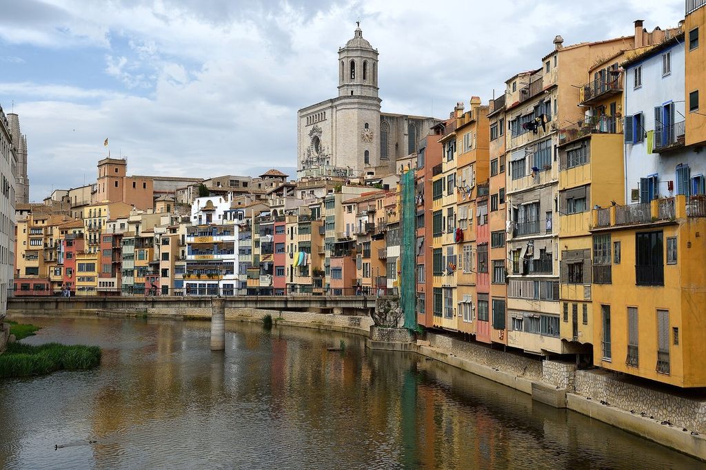 Colourful houses on the Onyar river, Girona