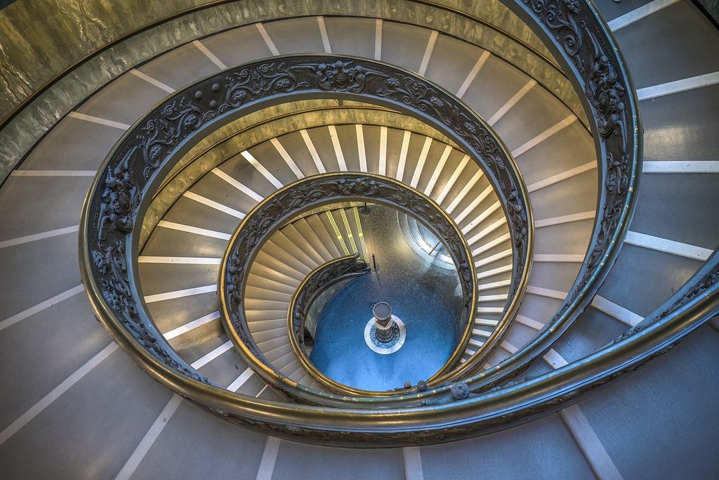 Spiral staircase of the Vatican Museums